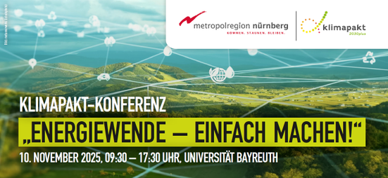 Klimapakt-Konferenz "Energiewende - einfach machen!" am 10. November 2025 an der Universität Bayreuth