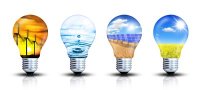 Glühbirnen mit Energiethemen