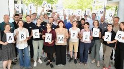 Teilnehmer*innen und Organisatoren beim Bar Camp des Energieberaternetz Nordbayern