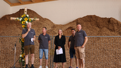 Einweihungsfeier der Nahwärme Wettelsheim-Bubenheim eG mit Rainer Lechner, Martin Huber, Bürgermeisterin Dr. Dr. Kristina Becker, Hannes Köhnlein und Stefan Heuberger