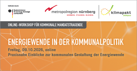 Banner zum Online-Workshop «Energiewende in der Kommunalpolitik» am Freitag, 09. Oktober 2026