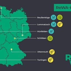 Modellkommunen im Forschungsprojekt ReWa