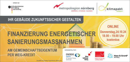 Online-Veranstaltung: Finanzierung energetischer Sanierungsmaßnahmen am Gemeinschaftseigentum per WEG-Kredit